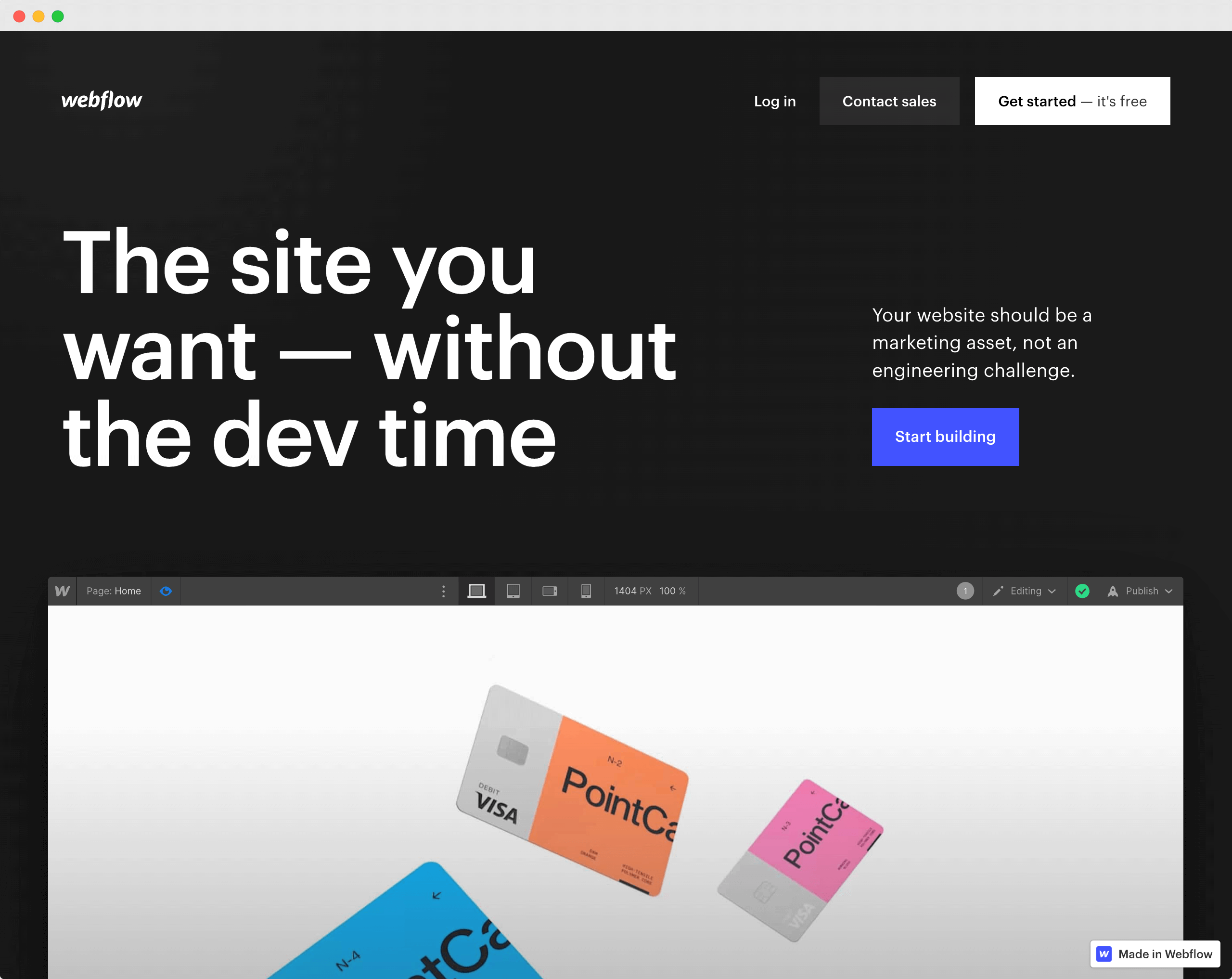 Webflow website