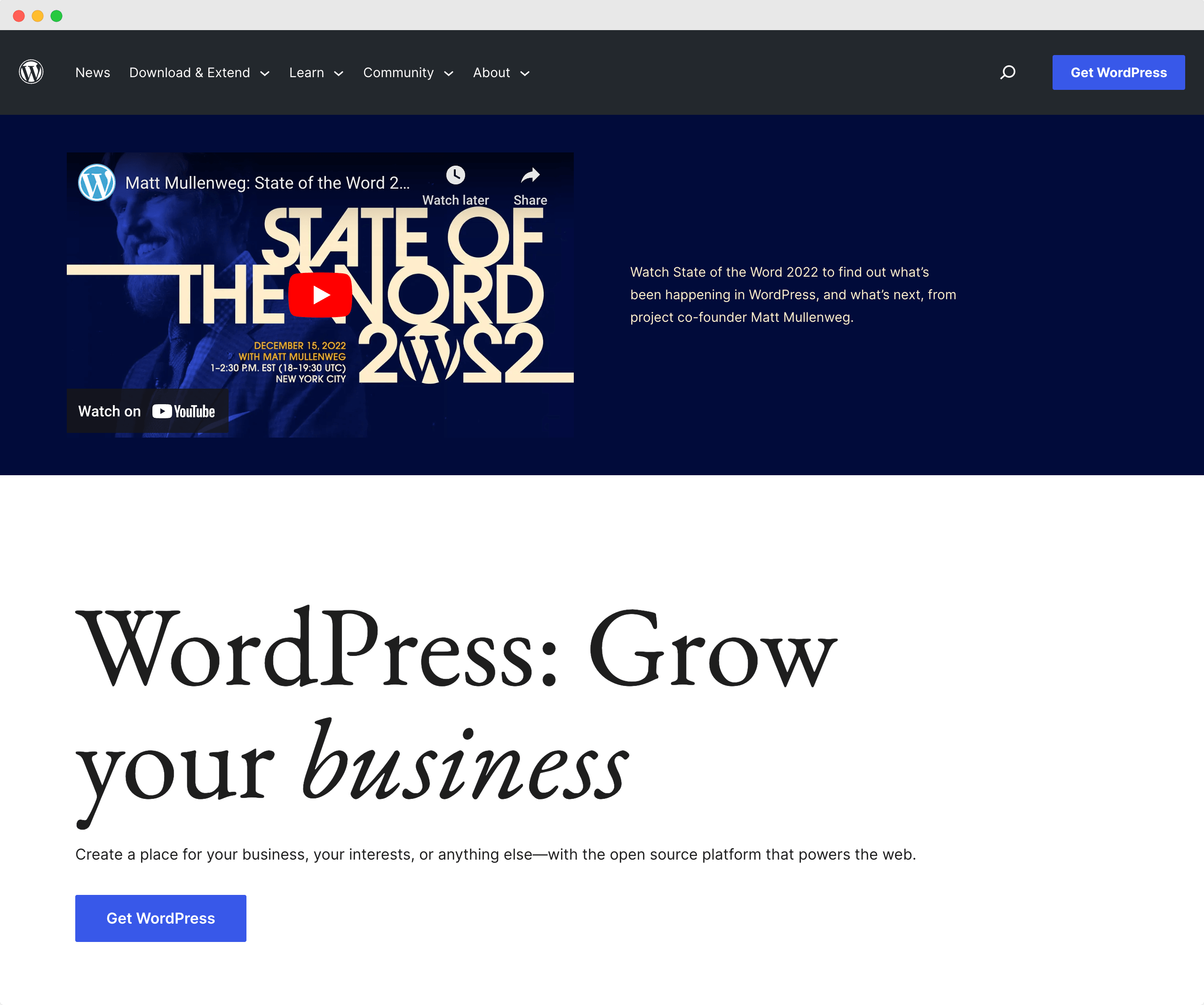 WordPress website