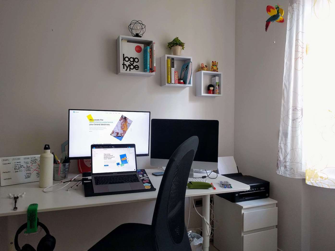 Michela's home office setup.