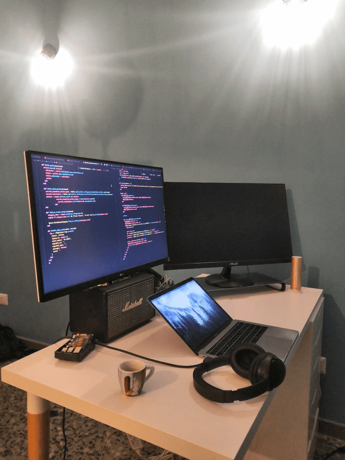 Samuel's home office setup.