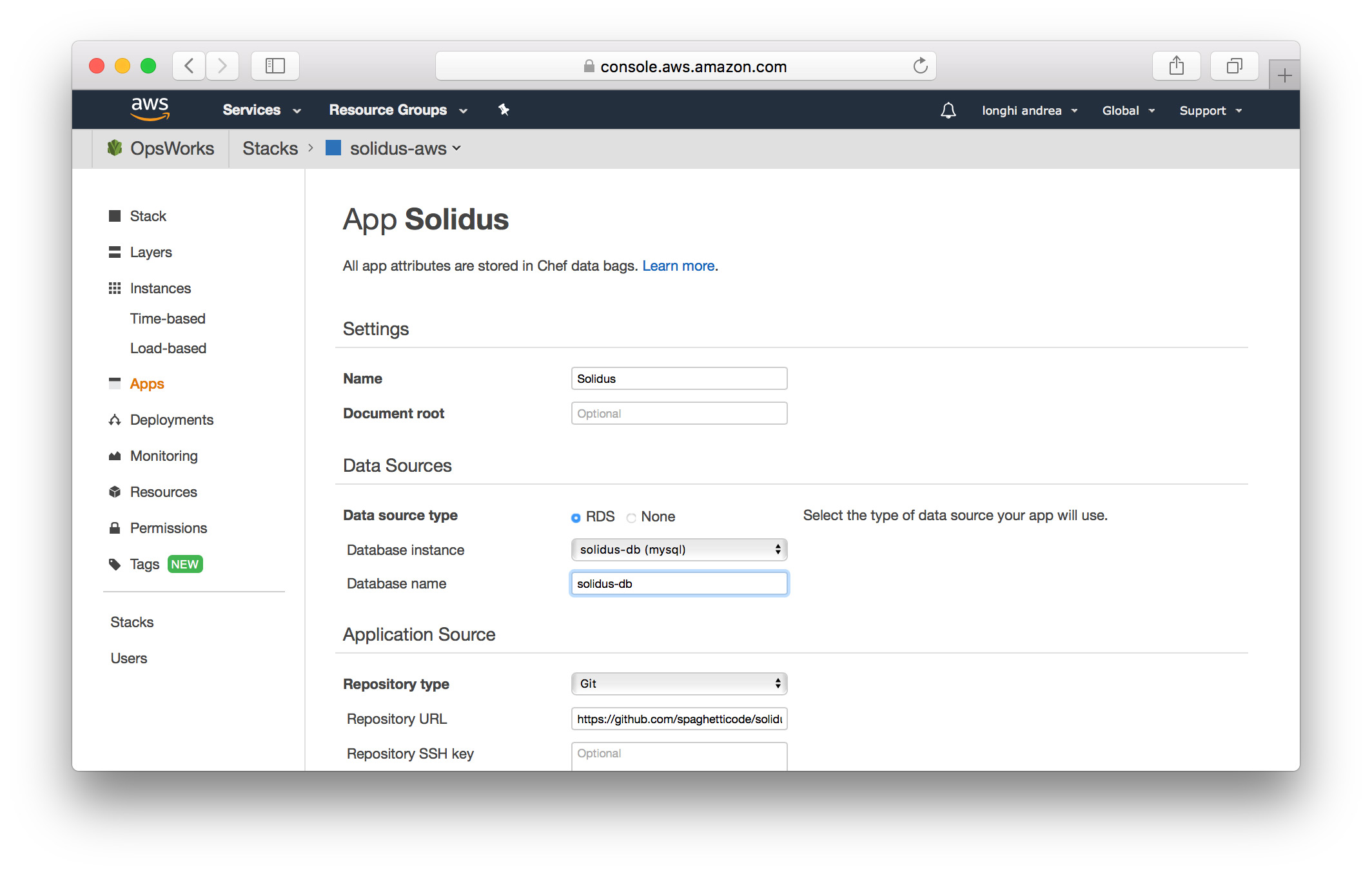 link RDS database to app