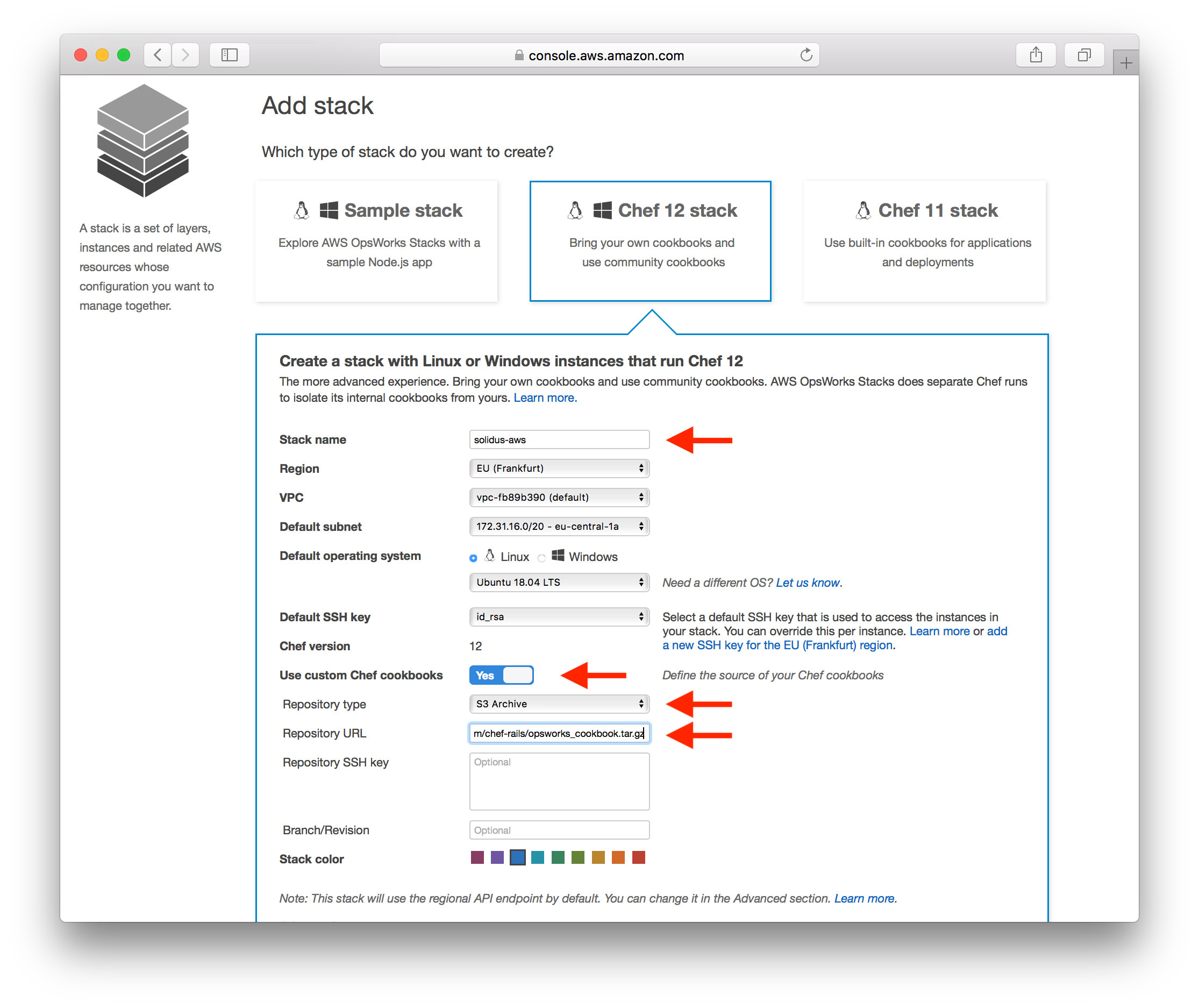 configuring opsworks
