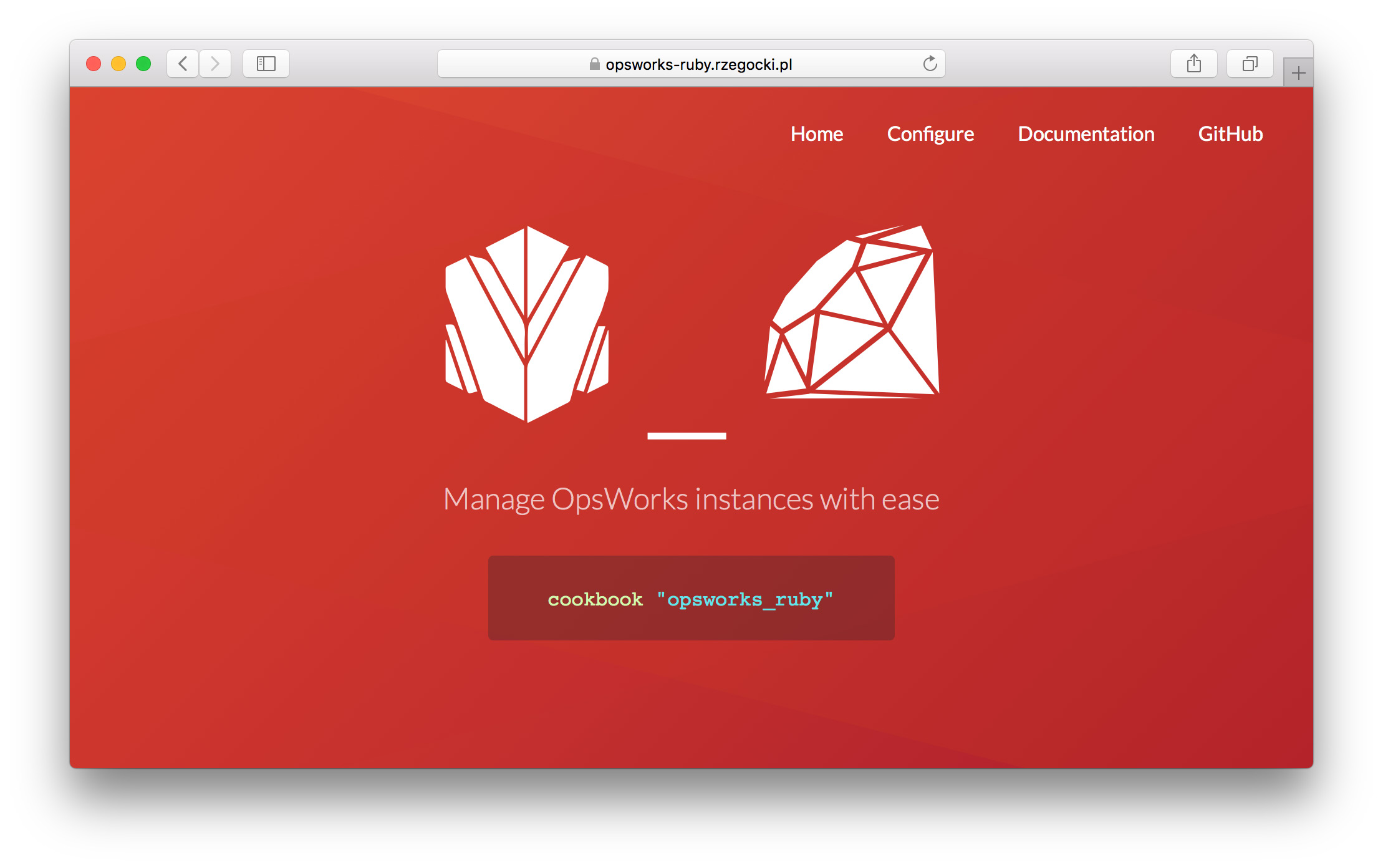 opsworks ruby homepage