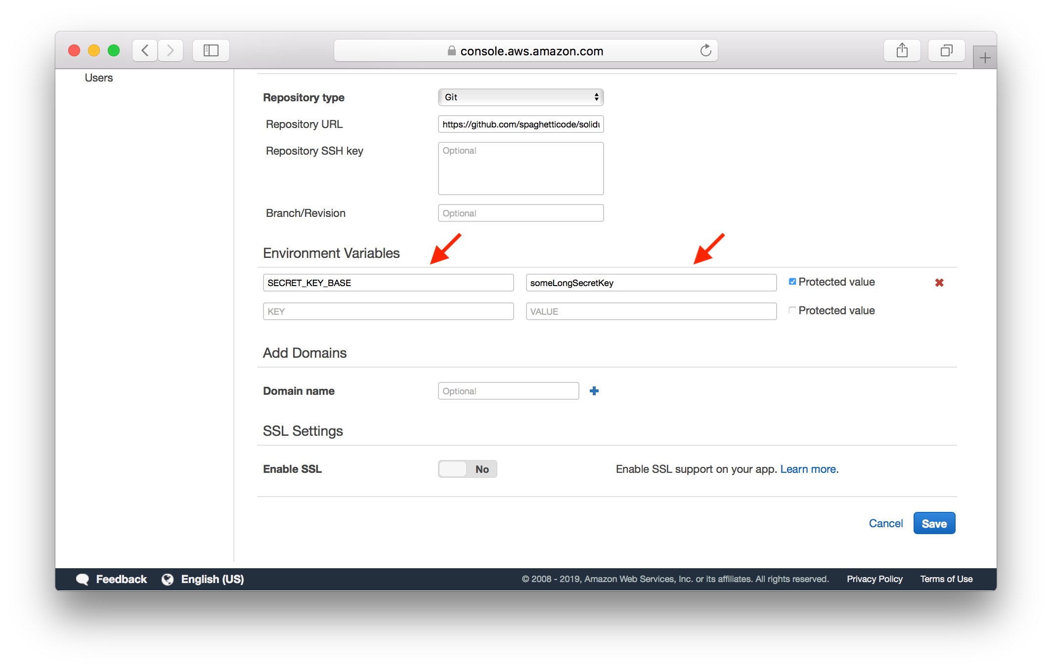 add rails secret key base ENV variable