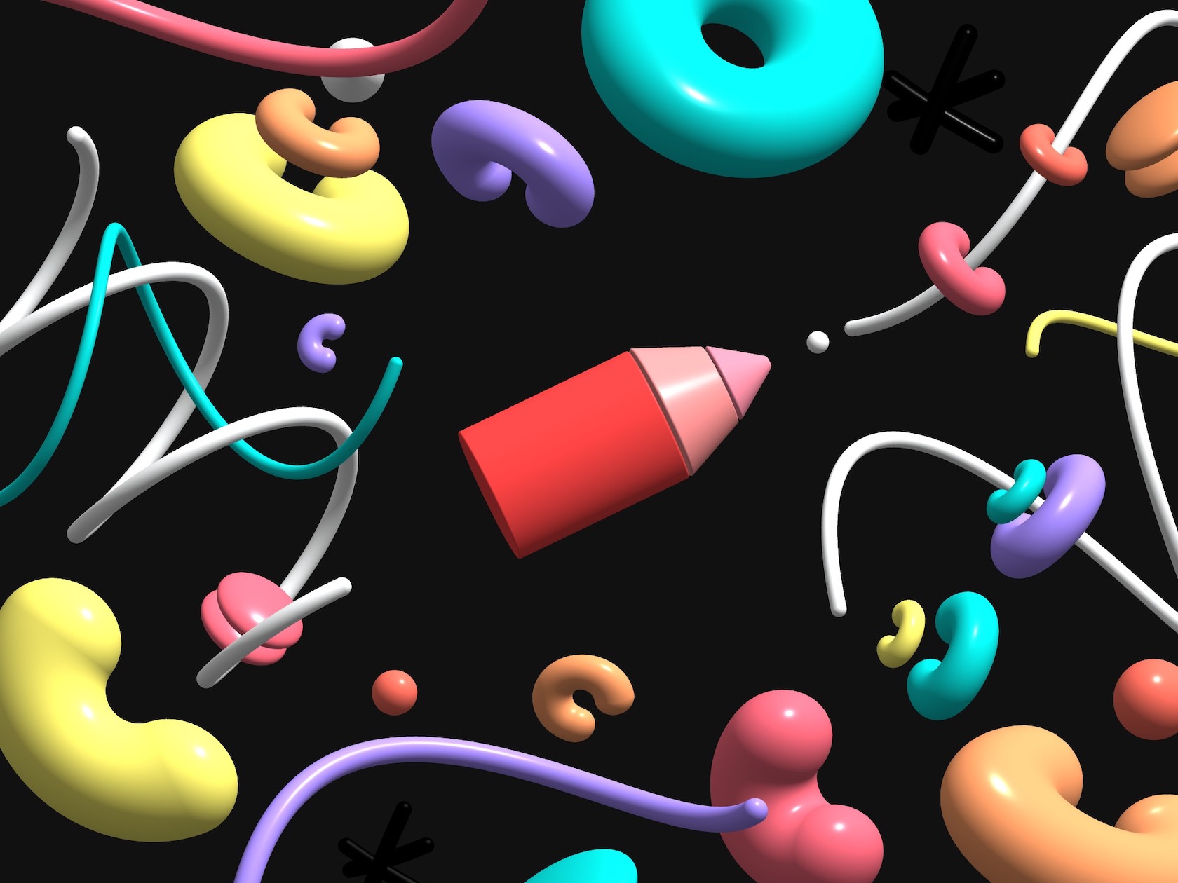 3D artwork done with Spline 3D