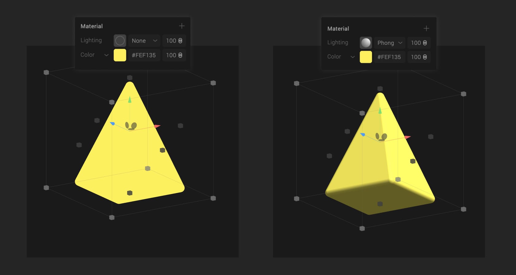 Spline 3D, lighting material